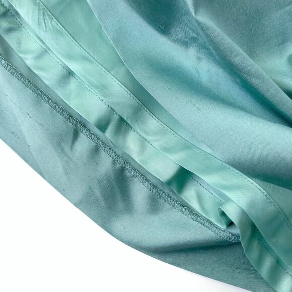 Vintage Anne Klein 100% Silk Seaglass Halter Dress | Beaded Waist | 50s Inspired - Picture 11 of 16